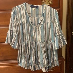 Blue Rain Tassel Top